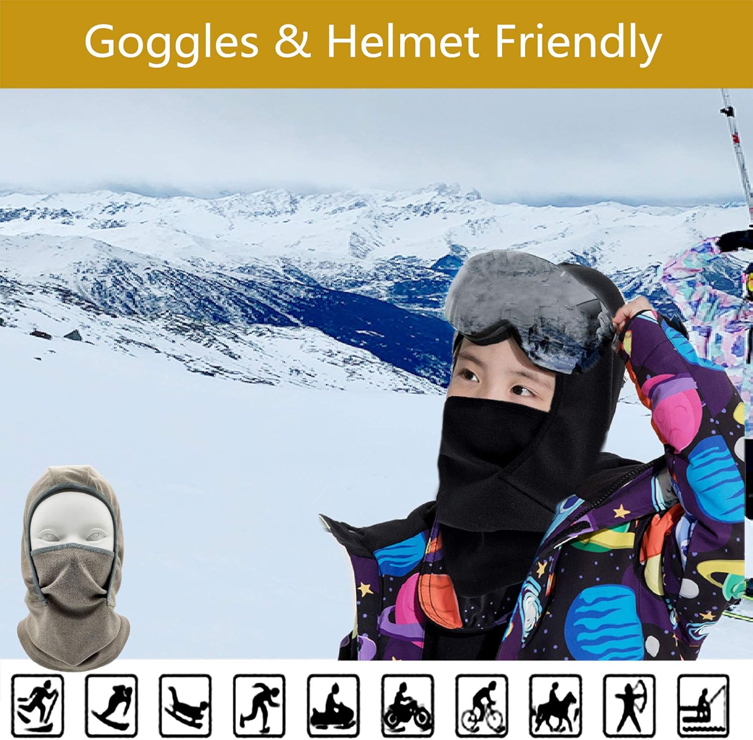 Winter Face Warmer Balaclava for Kids