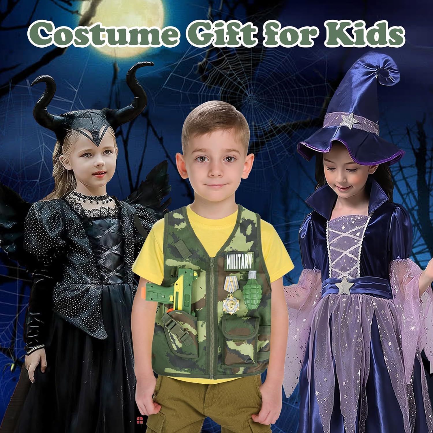 KalaDuck 13-Piece Army Costume for Boys Ages 3-8