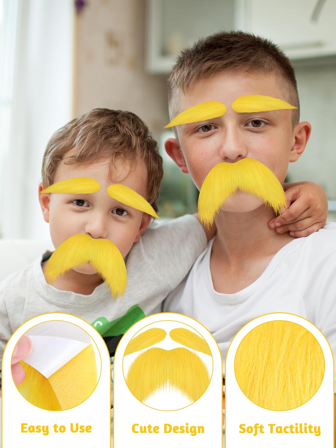 Young Mustaches Yellow Mustache Set for Kids