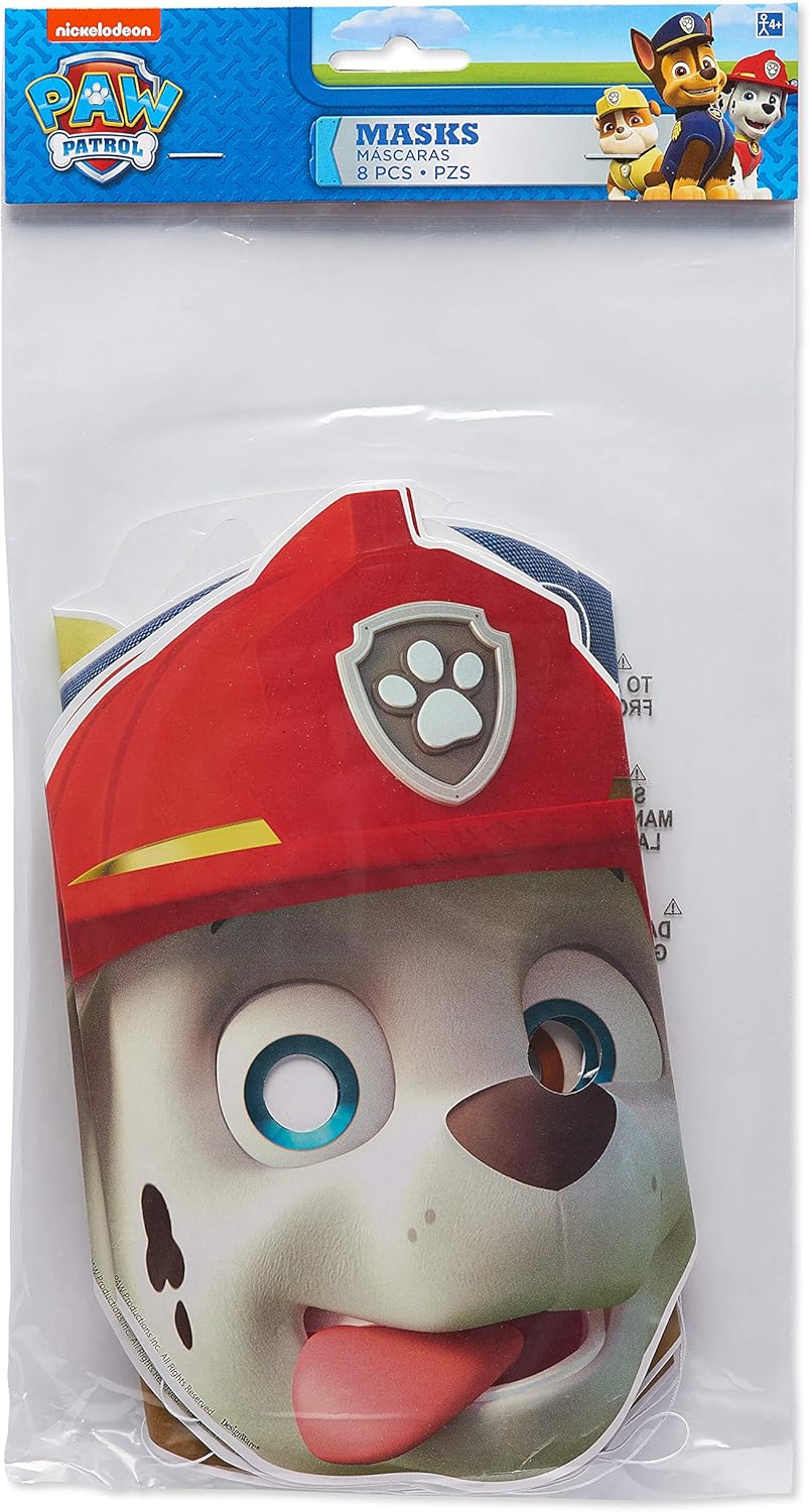 American Greetings Premium Paw Patrol Muffin Top Masks 95 - 12 Pack of 8