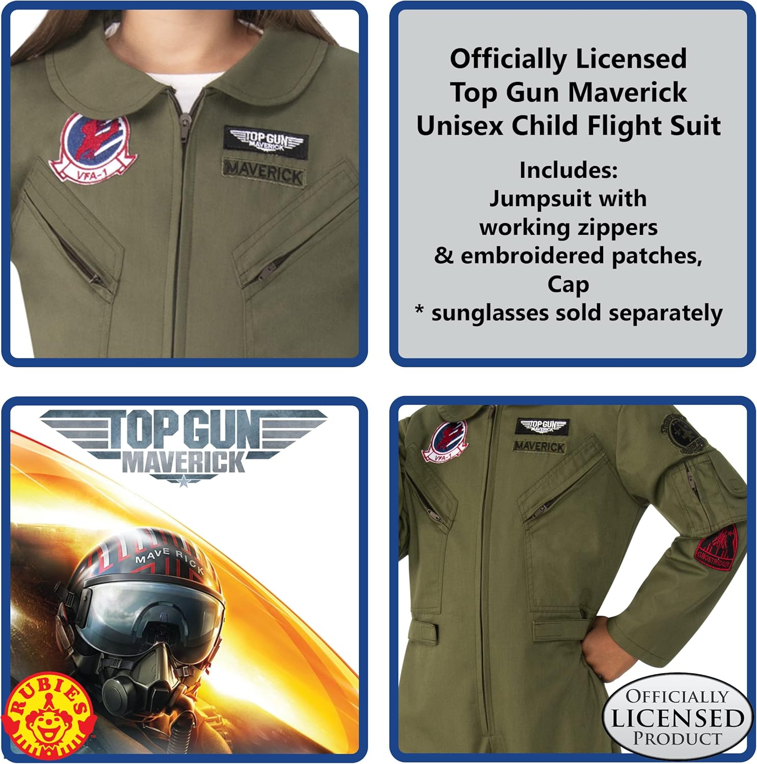 Top Gun Maverick Flight Suit Kids