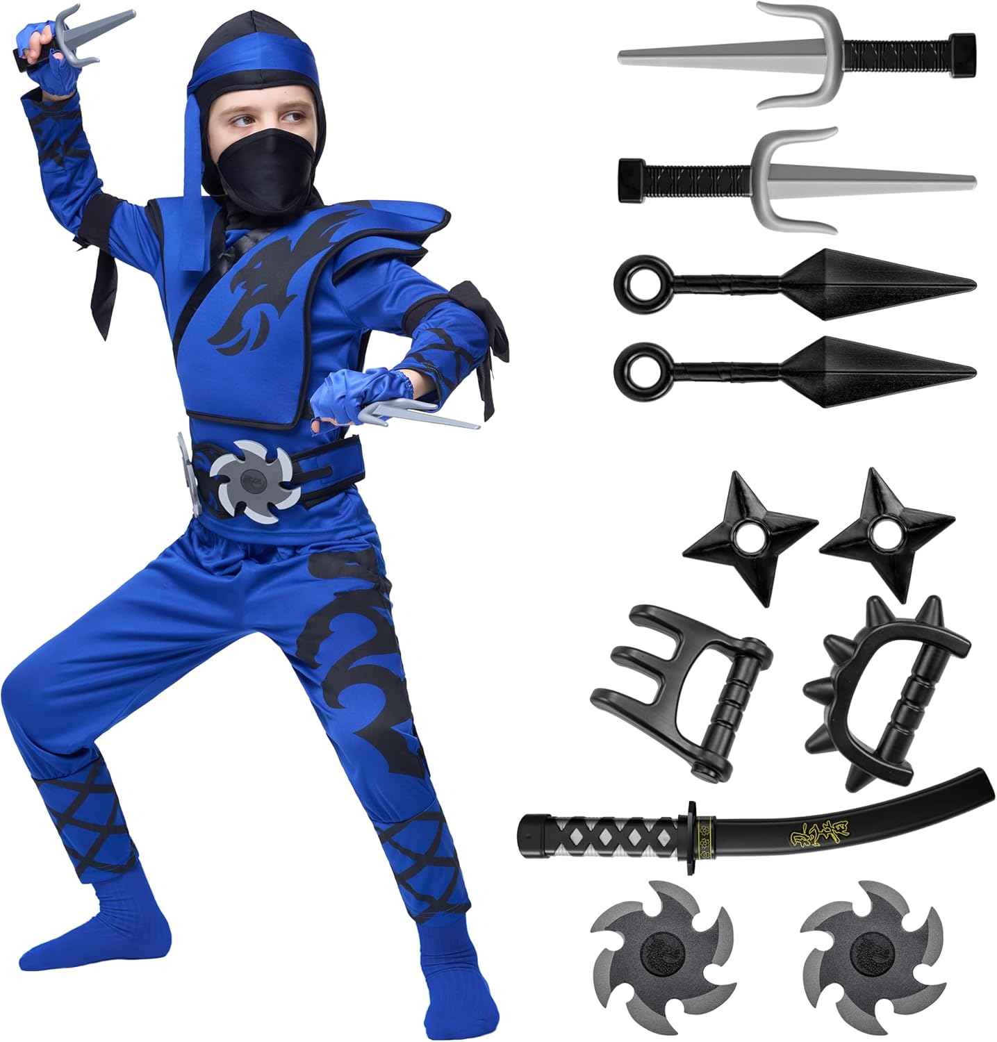 Spooktacular Creations Kids Birdy Blue Ninja Costume for Boys