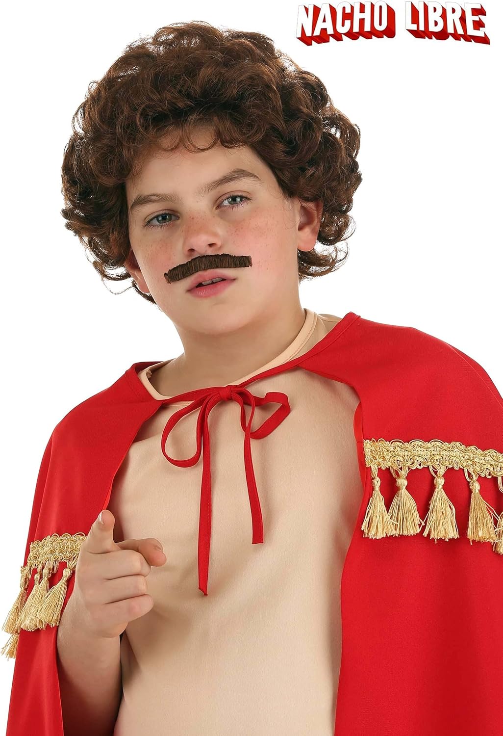 Child Nacho Libre Wig Mustache Kit