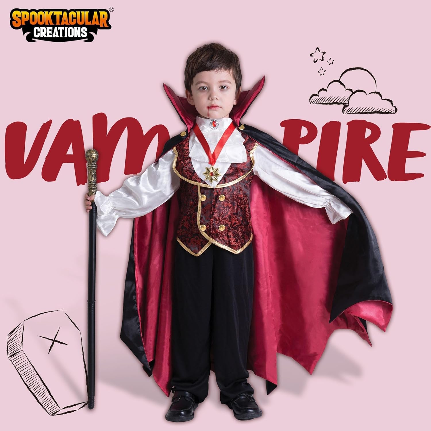Spooktacular Kids Halloween Vampire Costume