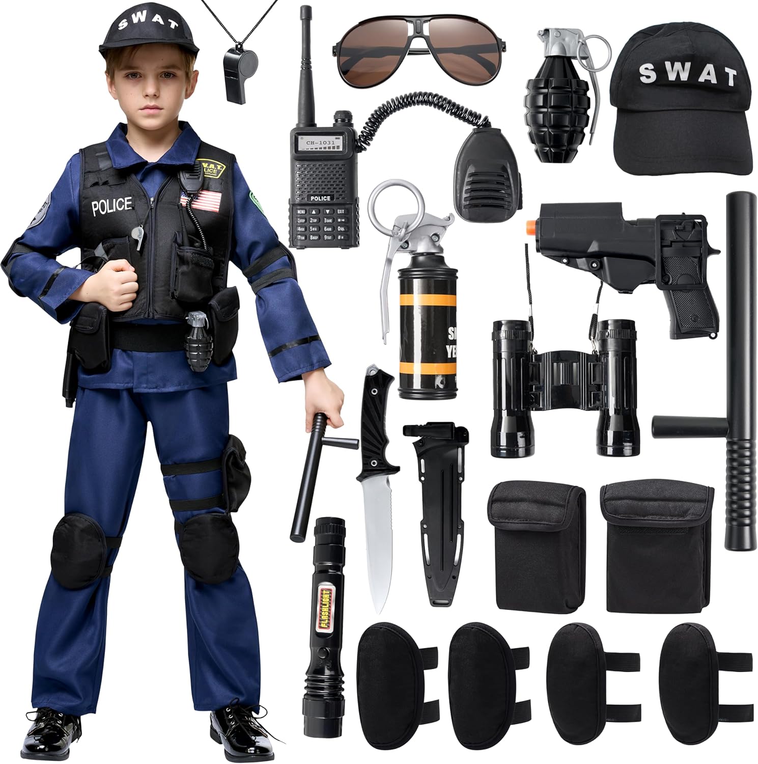 Spooktacular Creations Police SWAT Costume for Kids Halloween Party Costume