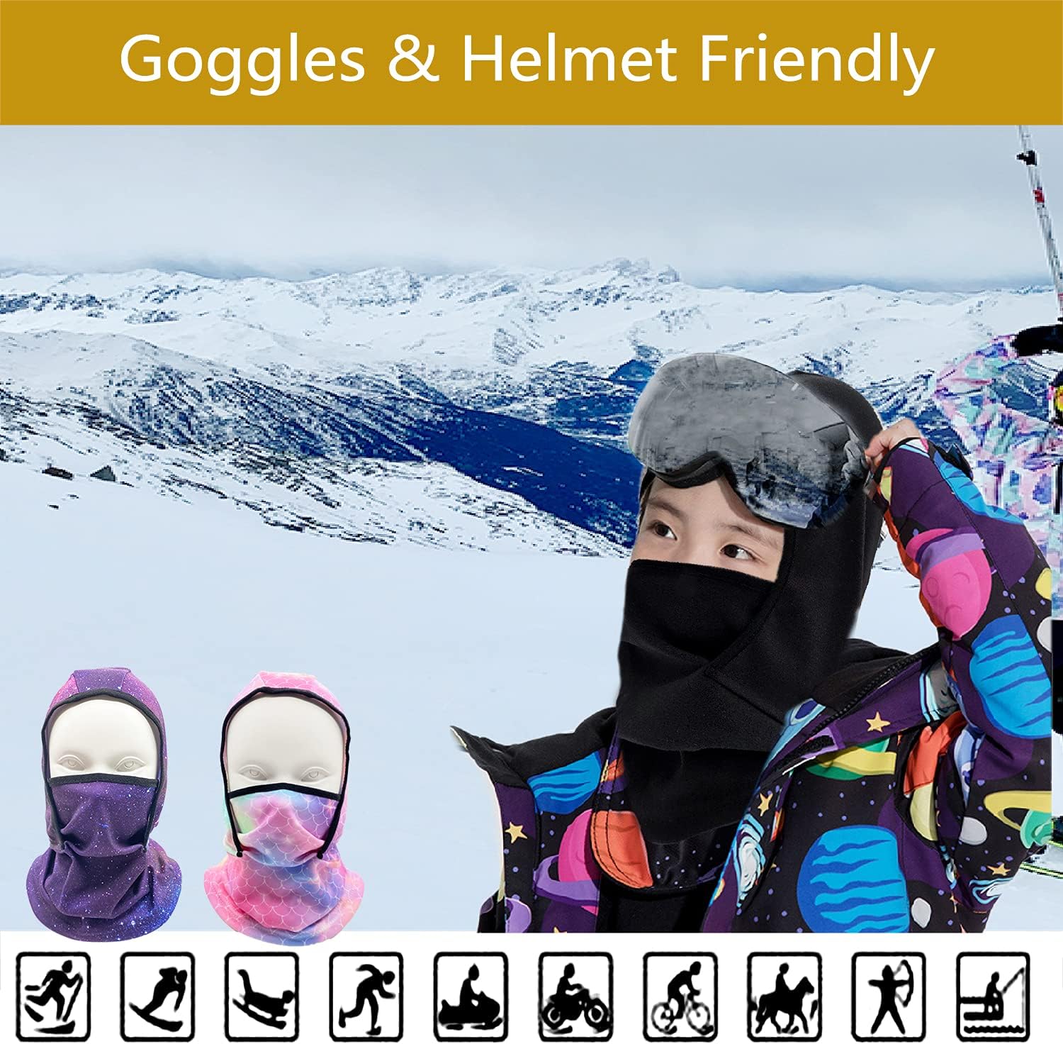 YUHAN PRETTY Balaclava Ski Mask for Kids