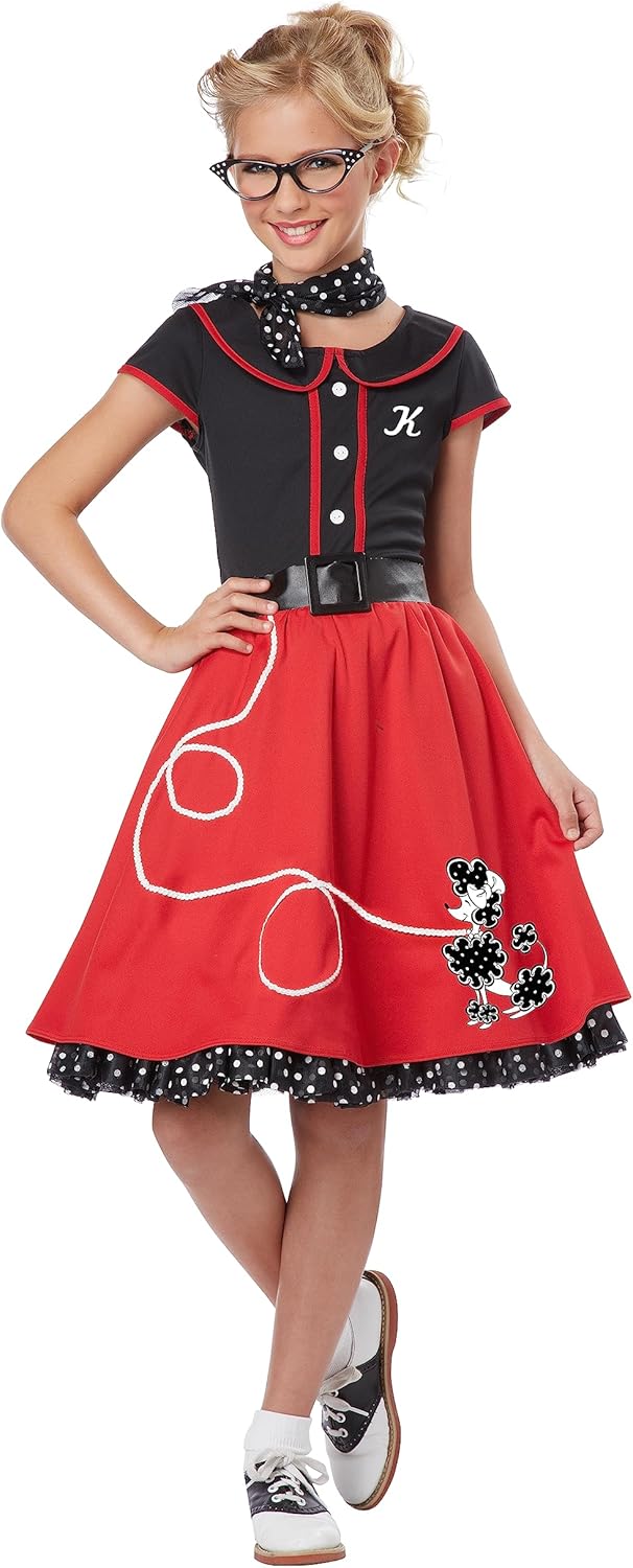 50s Sweetheart Party Costume for Girls
