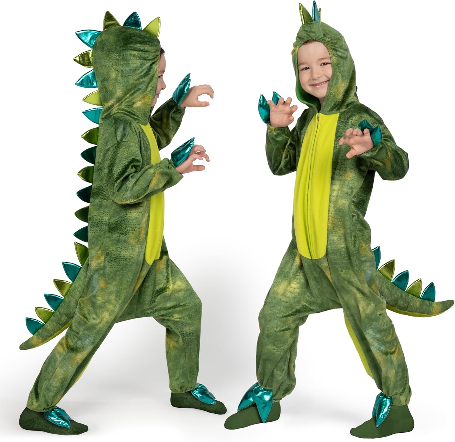 Spooktacular Creations Halloween Jumpsuit for Kids - Shining T-Rex
