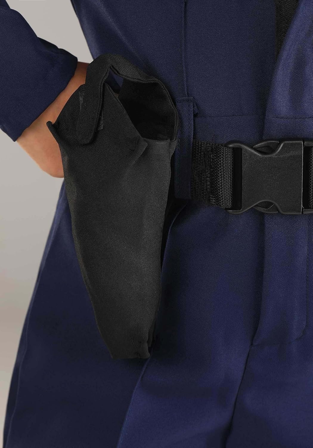 Girls Tactical Cop Jumpsuit Costume with Hat and Belt