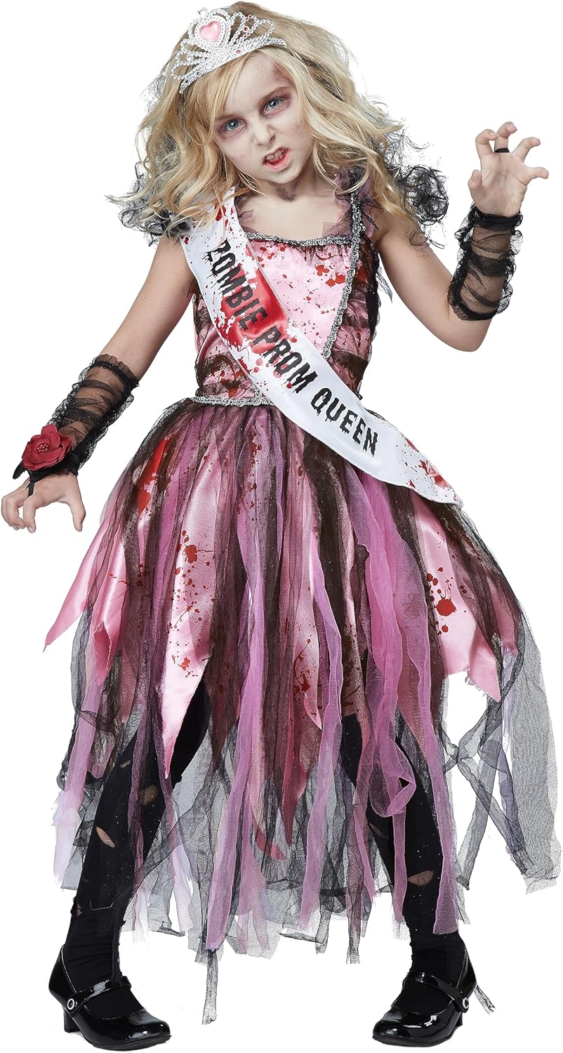 California Costumes Girls Zombie Prom Queen Costume
