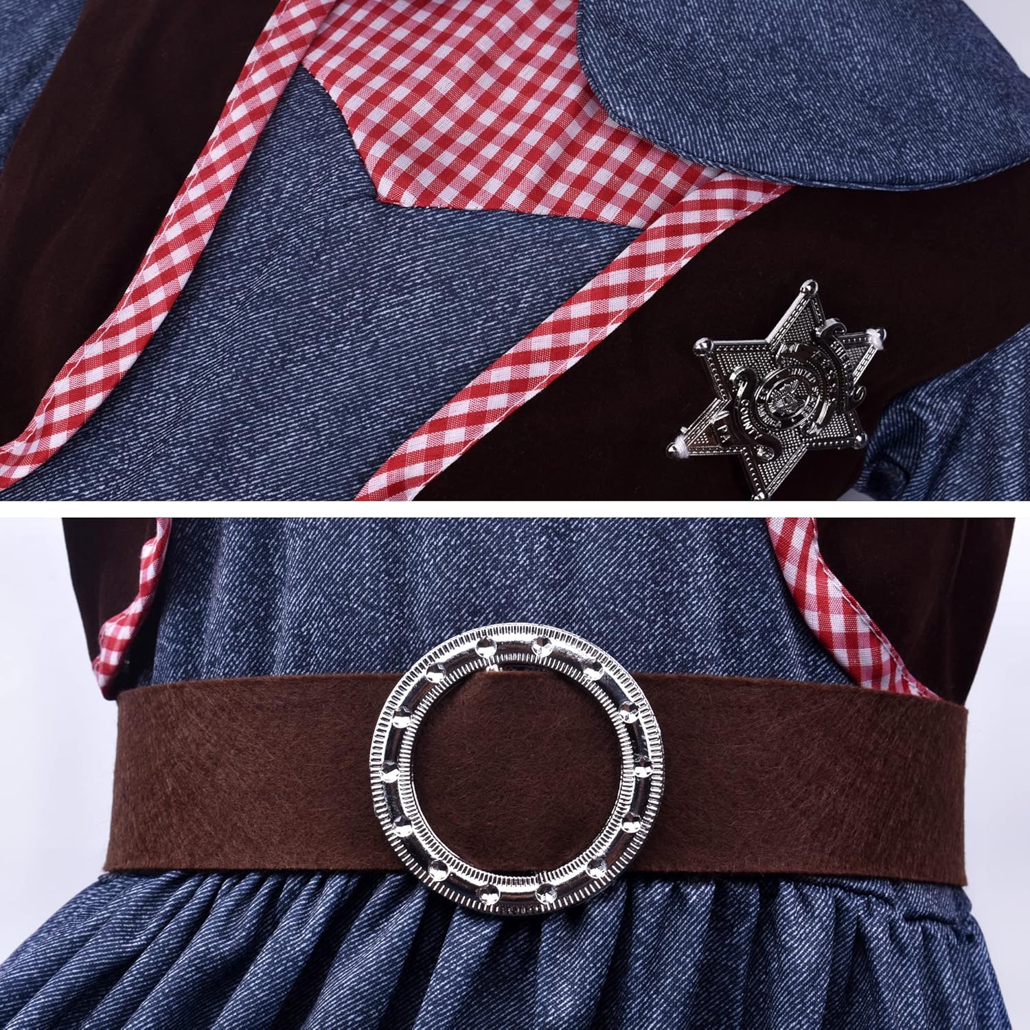 Cool 4-Piece Kids Cowboy and Cowgirl Costume Set