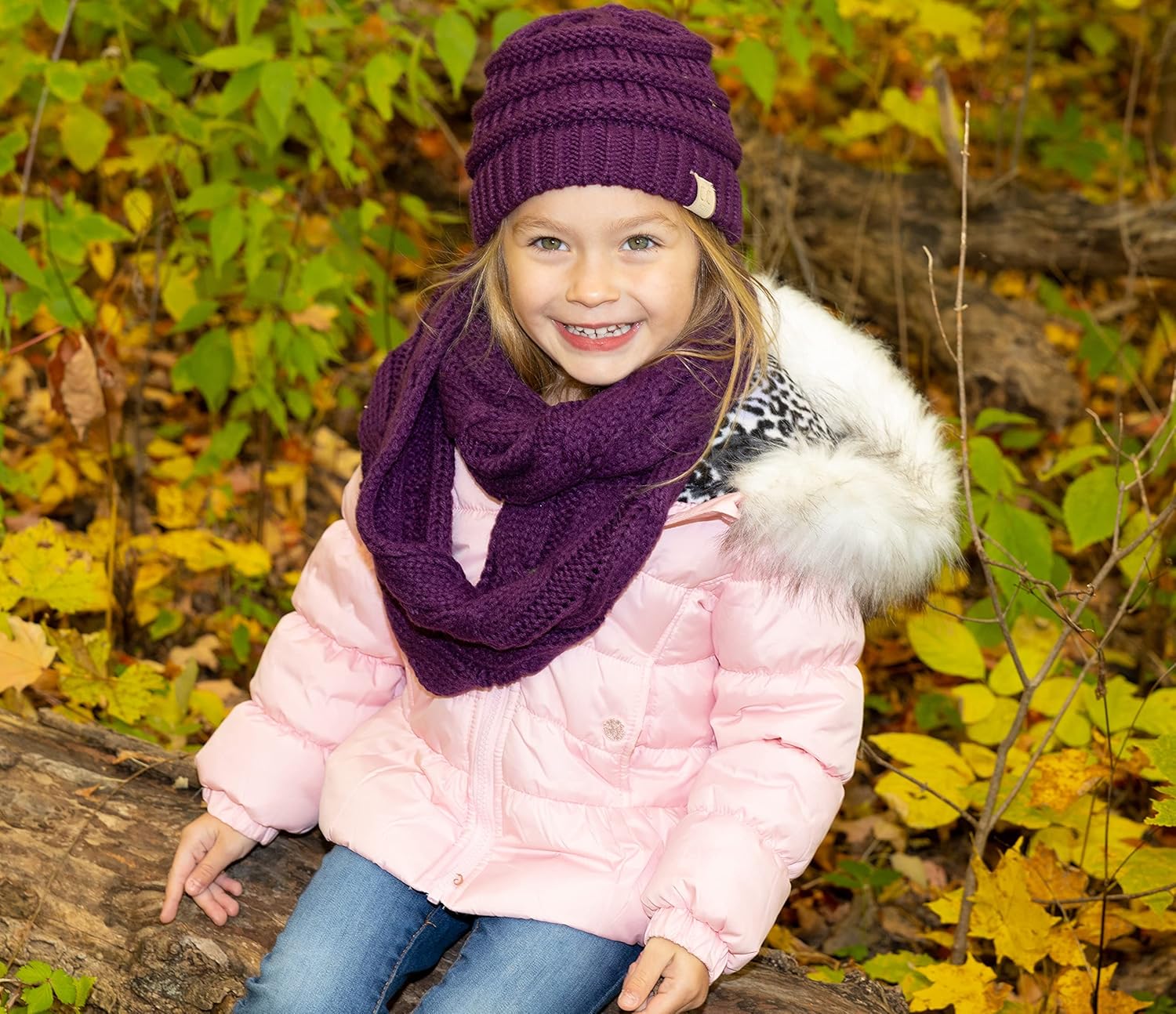 Funky Junque Kids Cozy Winter Bundle - Matching Hats Scarves Set
