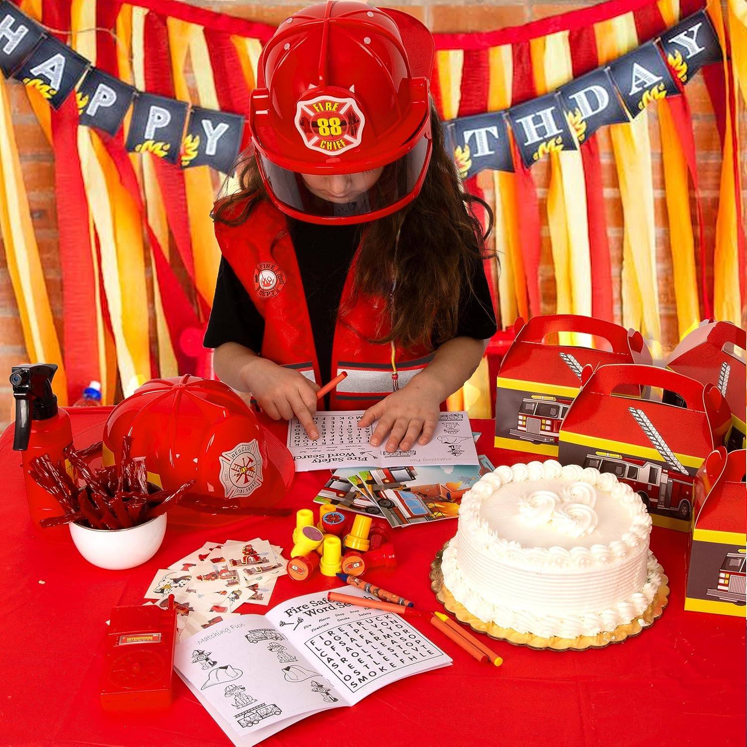 TigerDoe Fireman Costume Firefighters Role-Play Set