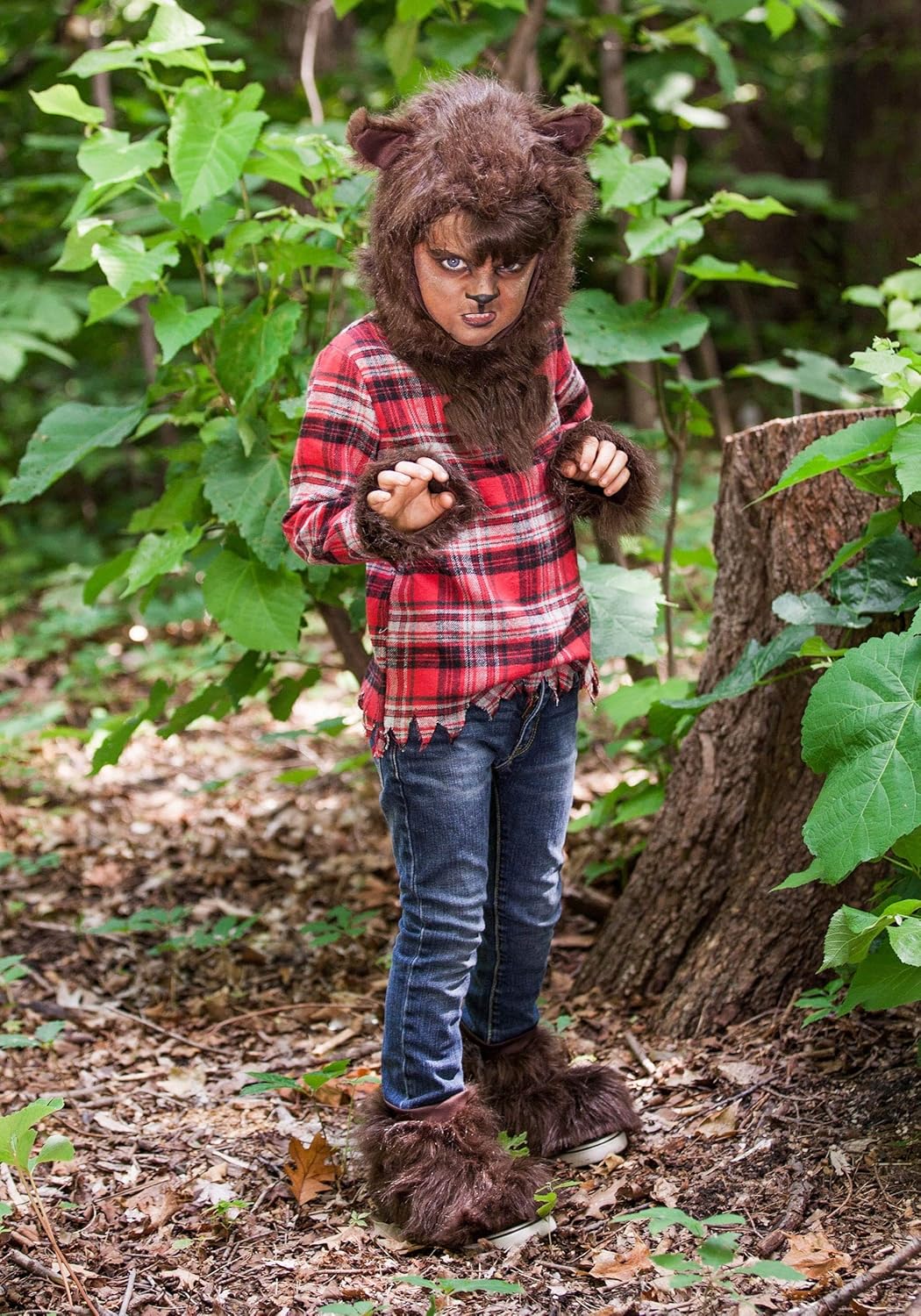 Faux Fur Werewolf Costume Kids Halloween Trick or Treat