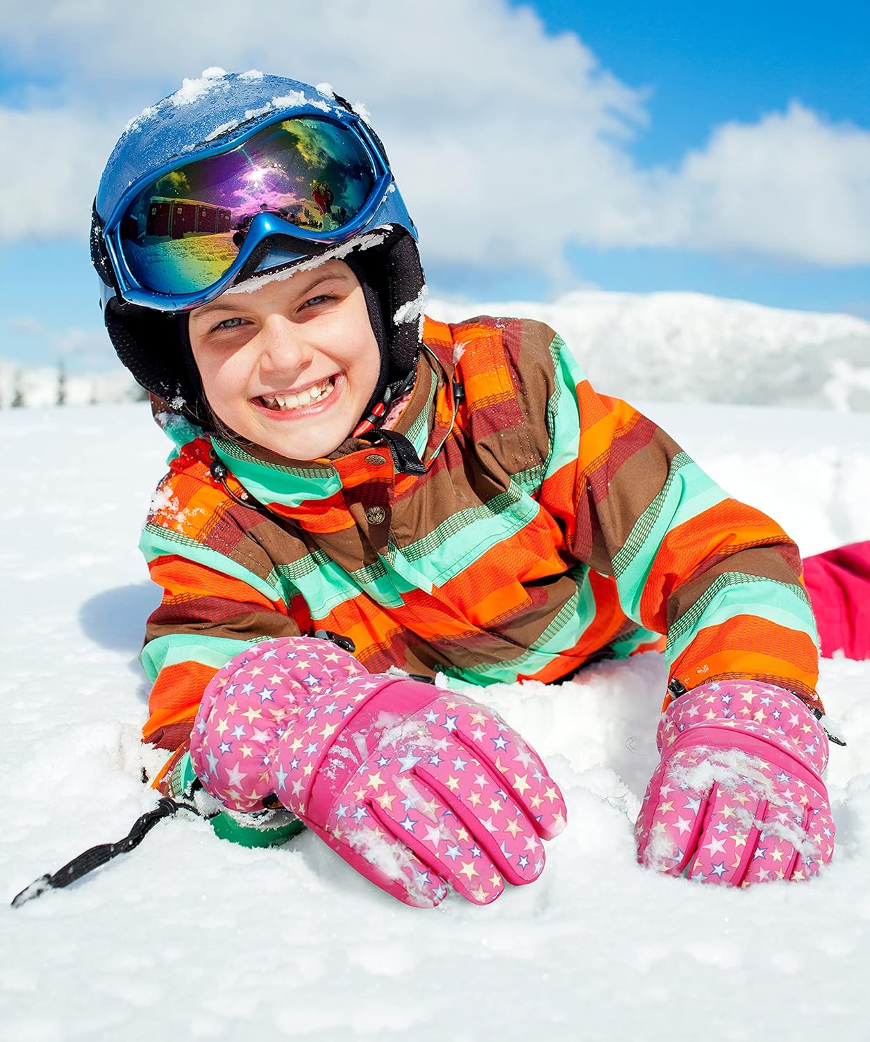 LULLABY KIDS Waterproof Snow Gloves for Kids