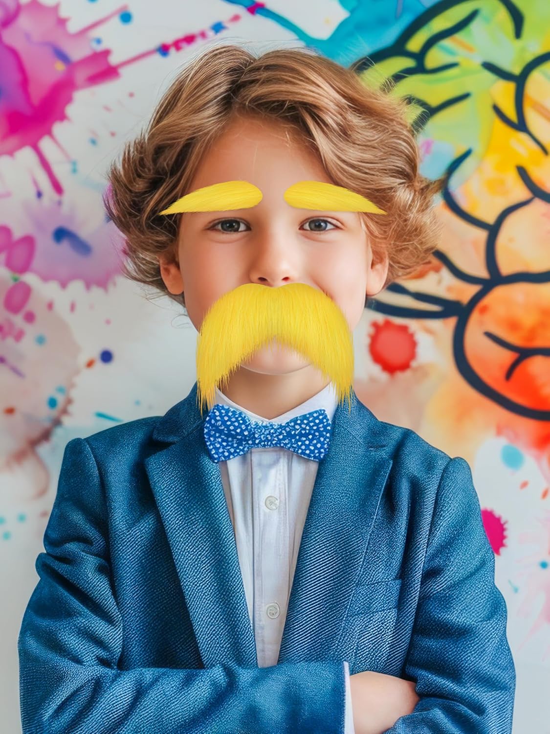 Young Mustaches Yellow Mustache Set for Kids