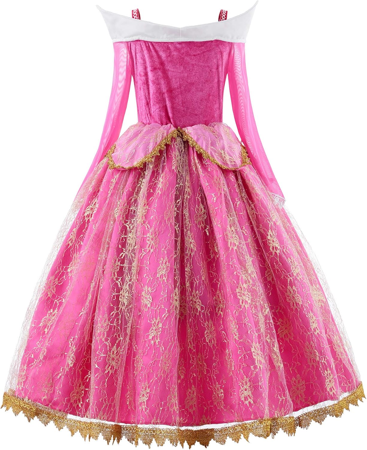 JerrisApparel Girls Pink Princess Costume Halloween Cosplay Party Dress up