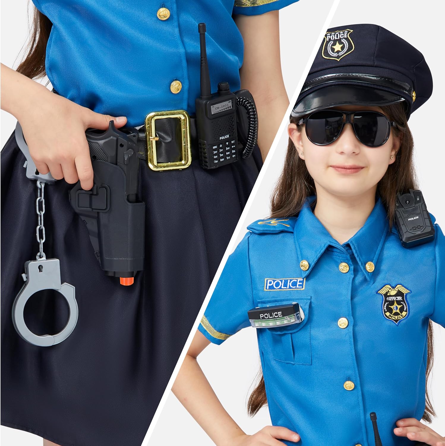 Spooktacular Creations Halloween Police Officer Costume for Girls