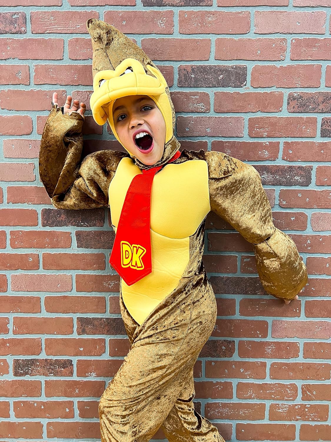 Disguise Boys Donkey Kong Action Costume Super Mario Deli Play Look with Headpiece