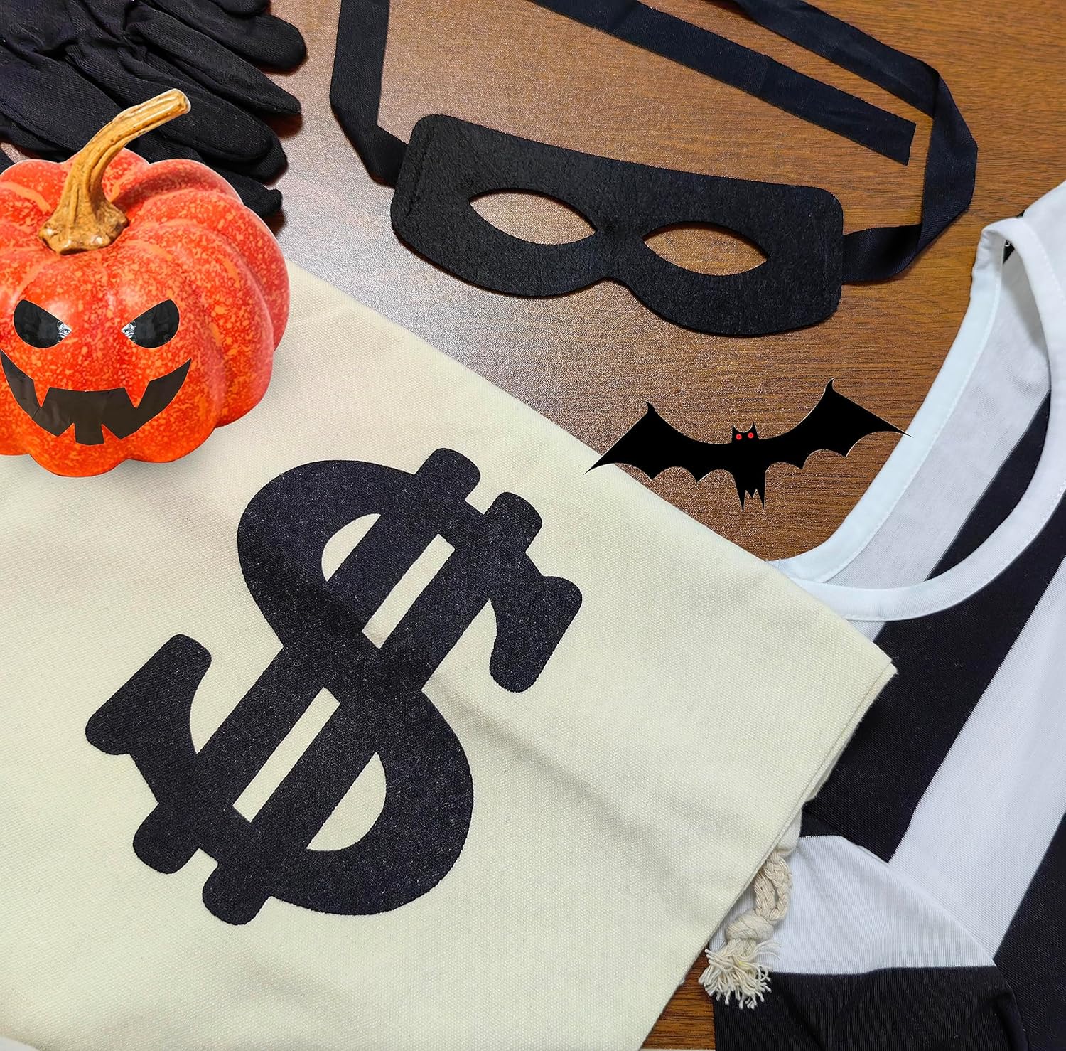 Eylola Kids Robber Costume Set - Halloween Trick or Treat Accessories